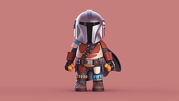 Chibi Mandalorian , the-mandalorian, tv-shows, star-wars, behance HD wallpaper