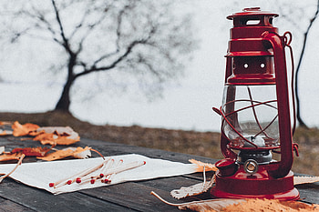 Leaves, Miscellanea, Miscellaneous, Lamp, Lantern, Dry HD wallpaper
