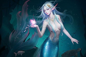 Mermaid, Hand, Underwater, Siren, Girl HD wallpaper