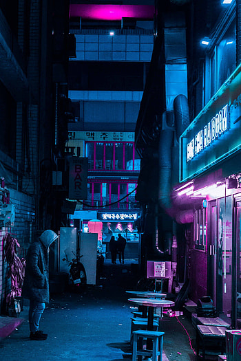 Cities, Night City, Neon, Illumination, Street, Lighting HD phone wallpaper