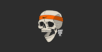 Skull Just Did It Minimalism, skull, minimalism, artist, artwork, digital-art HD wallpaper