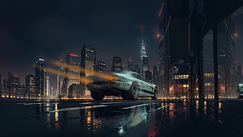 The Car Midnight Escape, artist, artwork, digital-art HD wallpaper