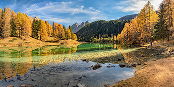 Lai Da Palpuogna Lake In Switzerland , autumn, lake, nature, switzerland HD wallpaper