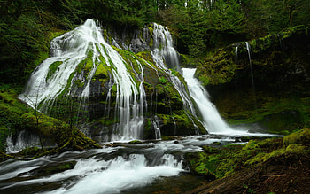Panther Creek Falls in southern Washington state looks amazing after rainfall, river, rocks, usa, stones, pond HD wallpaper