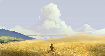 Sky, Art, Field, Alone, Lonely HD wallpaper