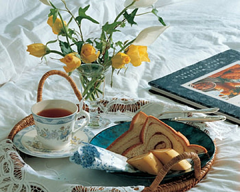 Still Life, tea, flowers, bread, cup, food HD wallpaper