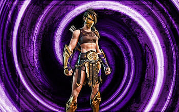 Sica, violet grunge background, Fortnite, vortex, Fortnite characters, Sica Skin, Fortnite Battle Royale, Sica Fortnite HD wallpaper
