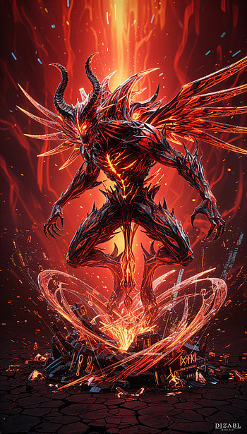 Diablo — Hellfire Ascendant ( ), demon, fire, lava, wings HD phone wallpaper
