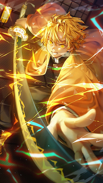 Zenitsu, art, light HD phone wallpaper
