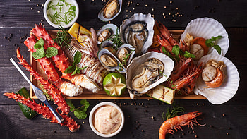 Seafood , High-quality visuals, Captivating backgrounds, Gastronomic inspiration HD wallpaper