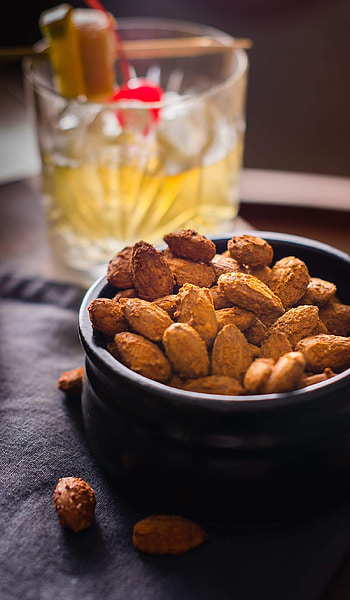 Spice-infused almonds, Culinary exploration, Tempting taste profiles, Irresistible nutty treats HD phone wallpaper