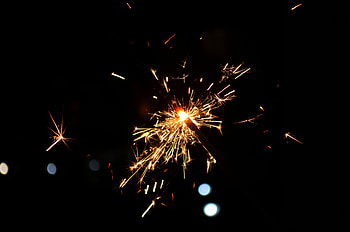 Dark, Glare, Sparks, Sparkler HD wallpaper