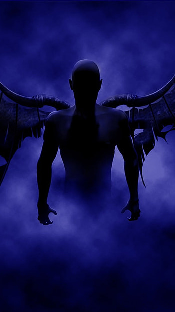 Devil, Blue Theme HD phone wallpaper