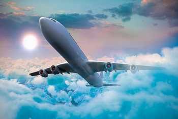 Passenger Airplanes Clouds , airplane, airplanes, planes, clouds, flight HD wallpaper