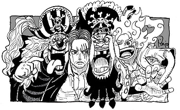 One Piece Black & White Anime Manga Crew, Anime, One Piece, manga, Black And White Anime HD wallpaper