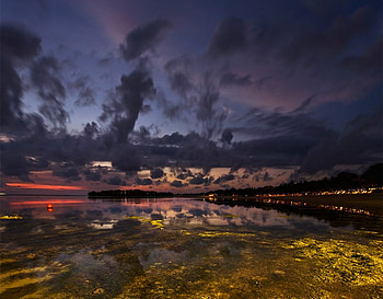Beach at Night, cool HD wallpaper