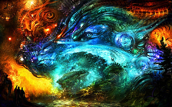 Dulcior Nocens Somnium, magic, fantasy, color, dream HD wallpaper