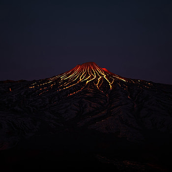 Dark, Volcano, Lava, Hot, Crater HD phone wallpaper