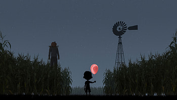 A Boy With Balloon Walking In Field, boy, alone, balloon, artist, artwork, digital-art HD wallpaper