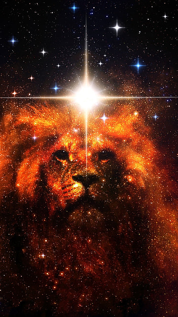 Starborne Lion — Celestial Space-Fantasy, space, star, fantasy, lion, space fantasy HD phone wallpaper