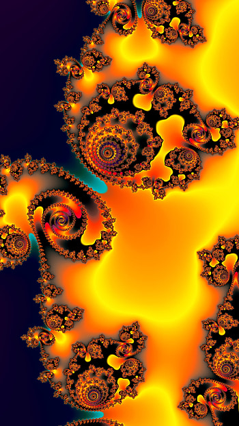 Fractal Art for your Smart or Tablet, red, orange (Color), CGI, psychedelic, trippy, Abstract, fractal HD phone wallpaper