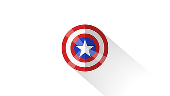 Captain America Shield Minimal , captain-america, superheroes, minimalism, minimalist, artist, artwork, digital-art, deviantart HD wallpaper