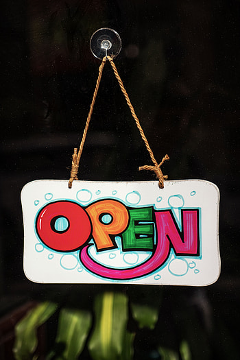 Words, Multicolored, Motley, Inscription, Text, Sign, Signboard, Open, It's Open HD phone wallpaper