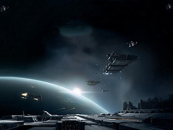 Universe, Flight, Planet, Spaceships, Infrastructure HD wallpaper