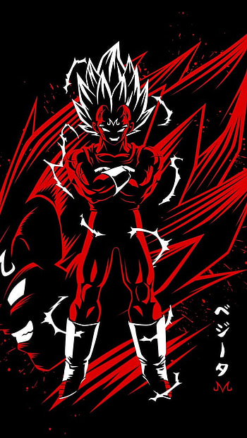 Majin Vegeta, red, art HD phone wallpaper