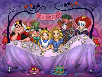 Alice party, party, alice, hatter, mad HD wallpaper