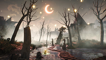 Mystical Blacktail Fantasy Landscape, video game, Blacktail, fantasy landscape, moonlight, mystical HD wallpaper