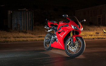 Triumph Daytona 675, 2021, red sport bike, new red Daytona 675, sport bikes, Triumph HD wallpaper