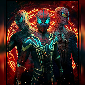 3 Spiderman, magenta, art, hollywood, marvel, avengers, cool, ironman, web, spidermen, best HD phone wallpaper