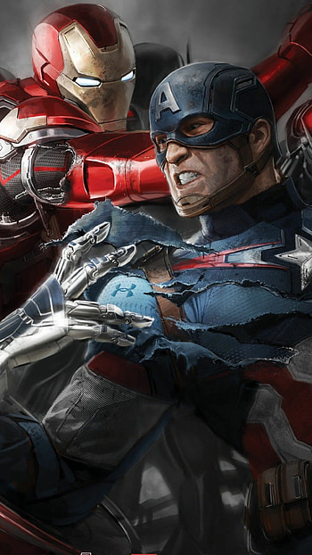 Captain America and Iron Man, Marvel Heroes HD phone wallpaper