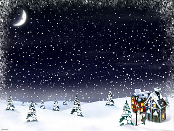 Winter, Houses, Snow, Fir-Trees HD wallpaper