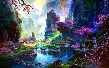 Peaks Cherry Blossoms Temple and stock HD wallpaper