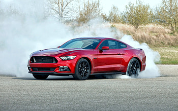 2016 Mustang GT Burnout, mustang, 2016, red, cars HD wallpaper