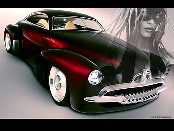 Car and Girl HD wallpaper