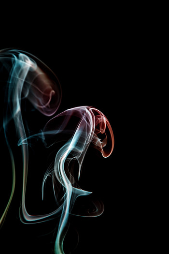 Abstract, Smoke, Multicolored, Motley, Black Background HD phone wallpaper