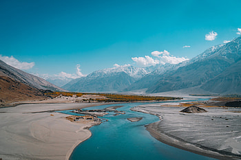 High Beautiful Mountains Natural Water Landscape, landscape, mountains, nature HD wallpaper