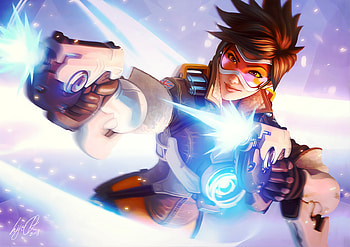 Tracer Overwatch Artworks, tracer-overwatch, overwatch, games, artist, artwork, digital-art, deviantart HD wallpaper