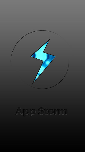 app storm, apple, mac, grey, sign, blue HD phone wallpaper