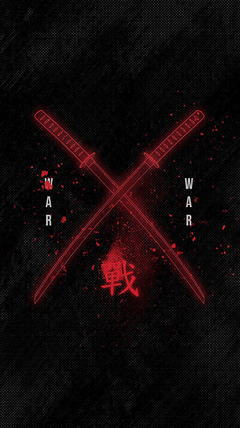 Katana War, magenta, symbol HD phone wallpaper