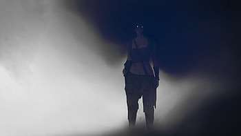 . . . ., lone, weapon, white eyes, dark, female HD wallpaper