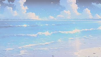 beach, Digital Art, Digital Painting, Illustration, Artwork, Landscape HD wallpaper