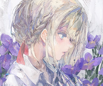 Violet Evergarden Anime – Elegant Portrait with Violet Blossoms, Violet Evergarden (Character), Anime, Violet Evergarden HD wallpaper