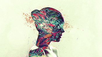 Abstract, Shine, Light, Bright, Paint, Profile, Face HD wallpaper