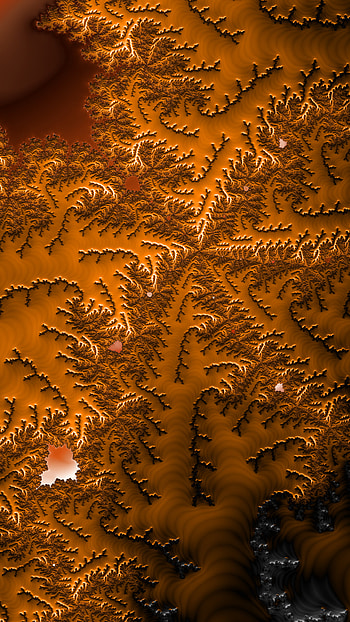 Vertical Fractal Background for Smart - Amber Orange, orange (Color), pattern, psychedelic, trippy, Abstract, fractal HD phone wallpaper
