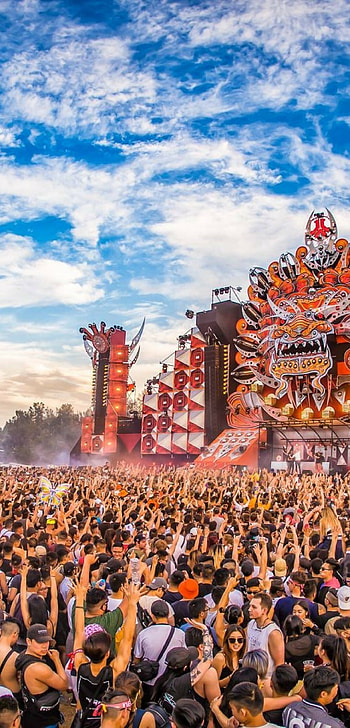 Music festival joy, Epic EDM celebration, 10th anniversary excitement, Unforgettable moments HD phone wallpaper