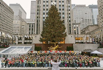 Rockefeller Center, New York Christmas HD wallpaper